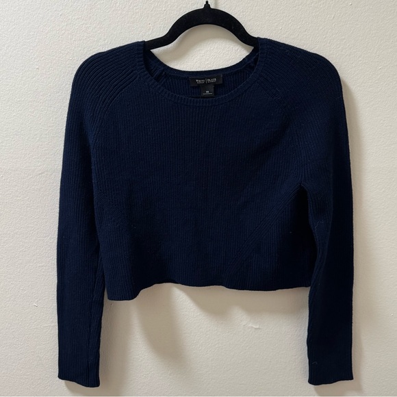 White House Black Market Tops - White House Black Market Midnight Blue Knit Top Size Extra Small
